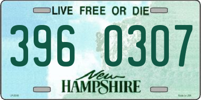 NH license plate 3960307