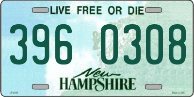 NH license plate 3960308