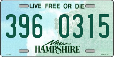 NH license plate 3960315