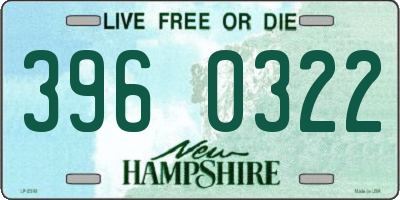 NH license plate 3960322