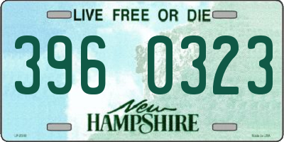 NH license plate 3960323