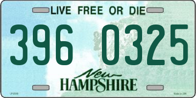 NH license plate 3960325