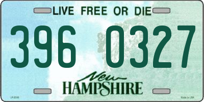 NH license plate 3960327