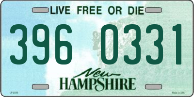 NH license plate 3960331