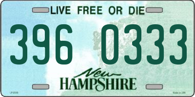 NH license plate 3960333