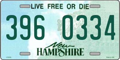 NH license plate 3960334