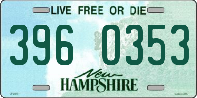 NH license plate 3960353