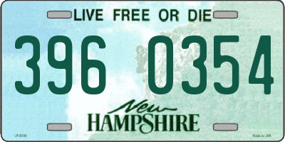 NH license plate 3960354