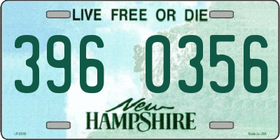 NH license plate 3960356