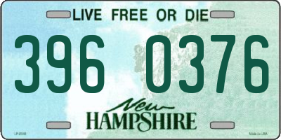 NH license plate 3960376