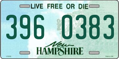 NH license plate 3960383