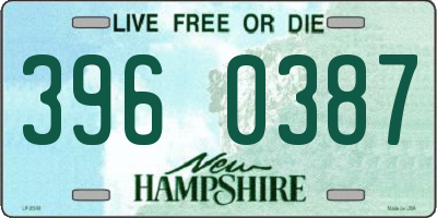 NH license plate 3960387