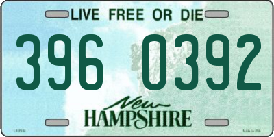 NH license plate 3960392