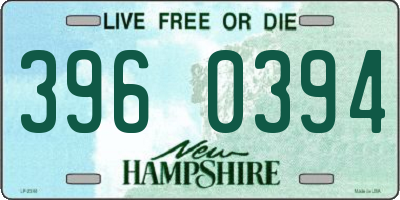 NH license plate 3960394