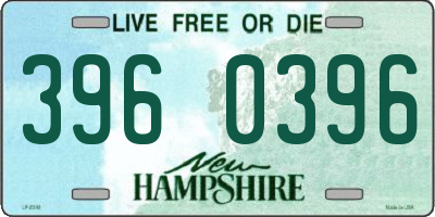 NH license plate 3960396