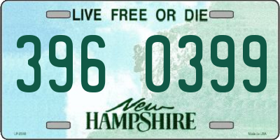 NH license plate 3960399