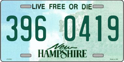NH license plate 3960419