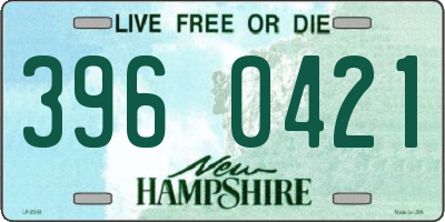 NH license plate 3960421
