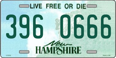 NH license plate 3960666