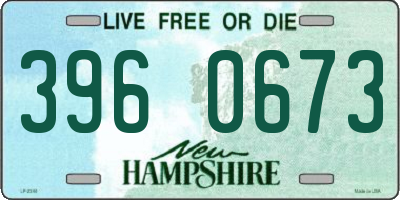 NH license plate 3960673