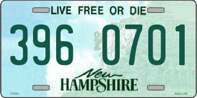 NH license plate 3960701