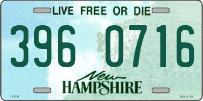 NH license plate 3960716