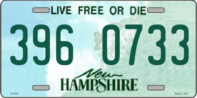 NH license plate 3960733