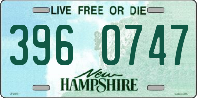 NH license plate 3960747