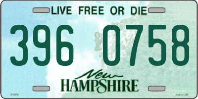 NH license plate 3960758