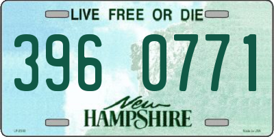 NH license plate 3960771