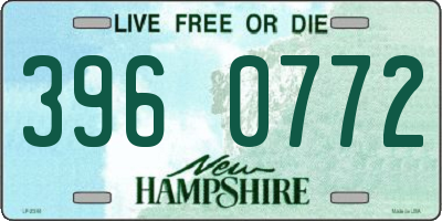 NH license plate 3960772