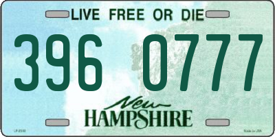 NH license plate 3960777
