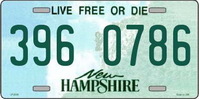 NH license plate 3960786
