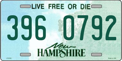 NH license plate 3960792