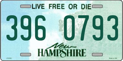 NH license plate 3960793