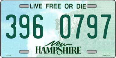 NH license plate 3960797