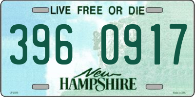 NH license plate 3960917