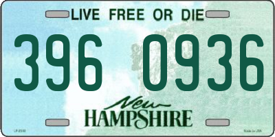 NH license plate 3960936