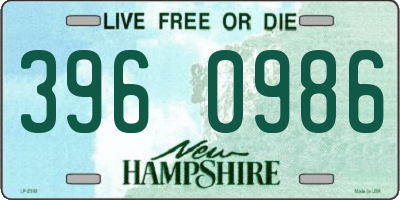 NH license plate 3960986