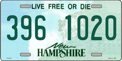 NH license plate 3961020