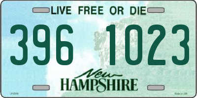NH license plate 3961023
