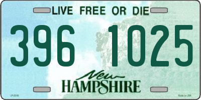 NH license plate 3961025