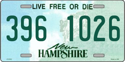 NH license plate 3961026