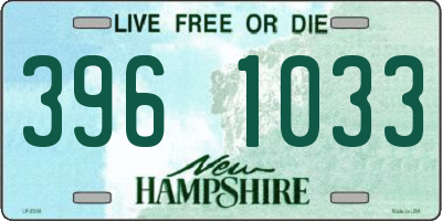 NH license plate 3961033