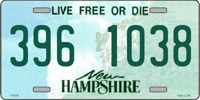 NH license plate 3961038