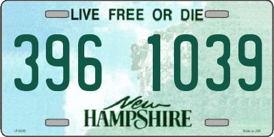 NH license plate 3961039