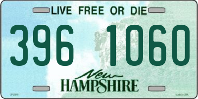 NH license plate 3961060