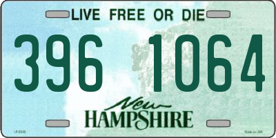 NH license plate 3961064