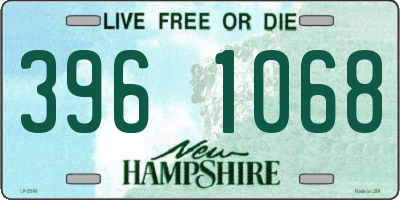 NH license plate 3961068