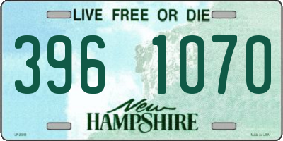 NH license plate 3961070